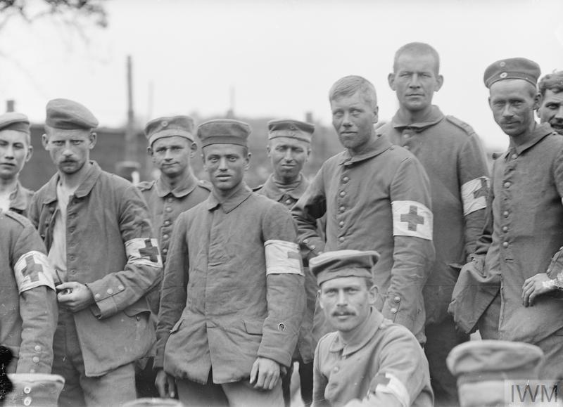 German medical orderlies captured in the Battle of Messines, 8th June 1917. © IWM (Q 2284)